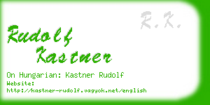 rudolf kastner business card